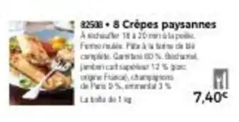 Thiriet 8 crêpes paysannes offre