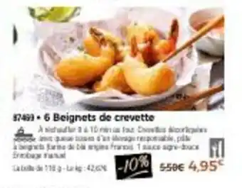 Thiriet 6 beignets de crevette offre
