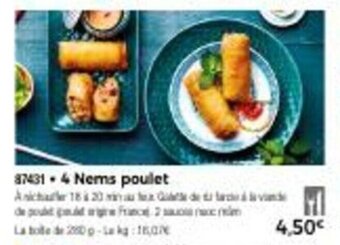 Thiriet 4 nems poulet offre