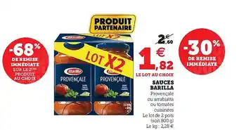 Hyper U Sauces Barilla offre