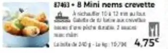 Thiriet 8 mini nems crevette offre