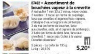 Thiriet Assortiment de bouchées vapeur à la crevette offre