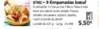 Thiriet 9 empanadas bœuf offre
