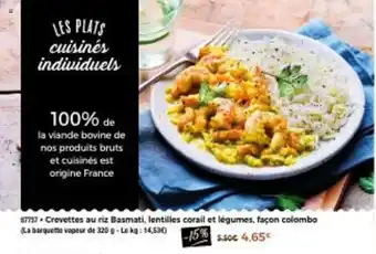 Thiriet Crevettes au riz basmati offre