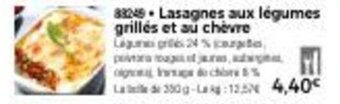 Thiriet Lasagnes aux légumes grillés et au chèvre offre