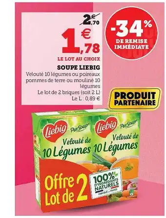 Hyper U Soupe Liebig offre