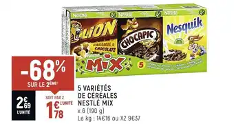 Spar Nestlé 5 variétés de céréales mix offre