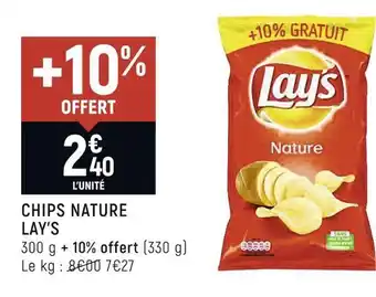 Spar Lay’s chips nature offre