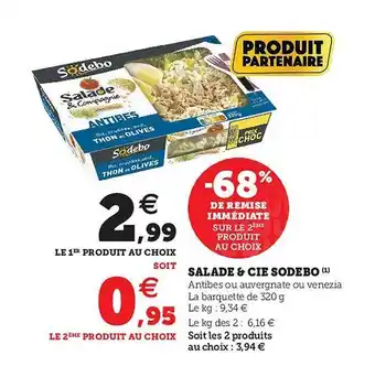 Hyper U Salade & Cie Sodebo offre
