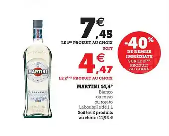 Hyper U Martini 14,4° offre