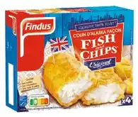 Auchan COLIN D'ALASKA FAÇON FISH AND CHIPS ORIGNAL SURGELÉ offre