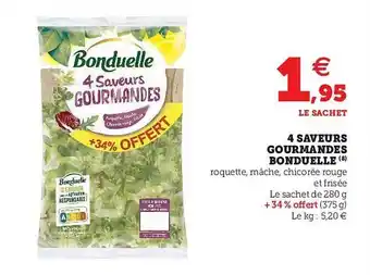 Hyper U 4 Saveurs Gourmandes Bonduelle offre