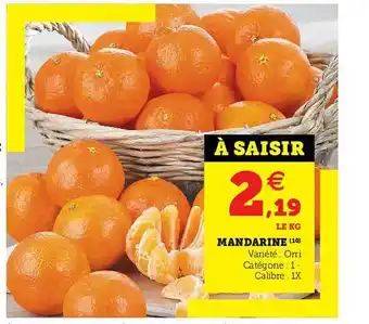 Hyper U Mandarine offre
