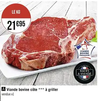 Viande bovine côte à griller