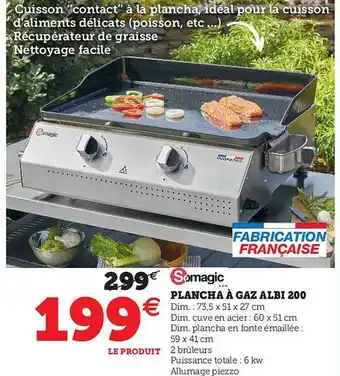 Plancha à Gaz Albi 200