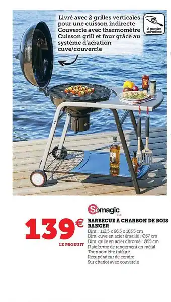 Hyper U Barbecue à Charbon De Bois Ranger offre