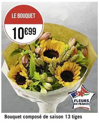 Casino Supermarchés Bouquet composé de saison 13 tiges offre