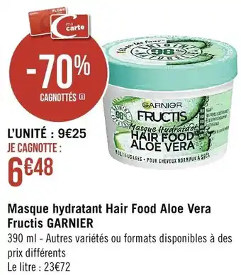GARNIER masque hydratant hair food aloe vera fructis