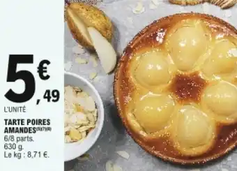 E.Leclerc Tarte poires amandes offre