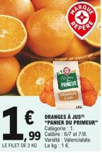 E.Leclerc "PANIER DU PRIMEUR" oranges à jsu offre
