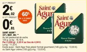 E.Leclerc SAINT AGUR 33% mat. gr. offre