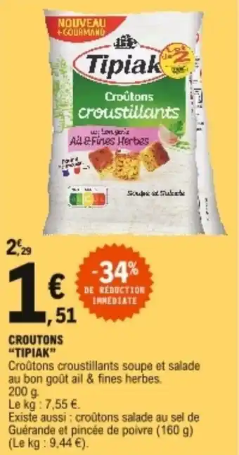 E.Leclerc "TIPIAK" croutons offre