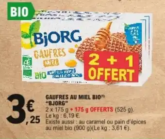 E.Leclerc "BJORG" gaufres au miel bio offre