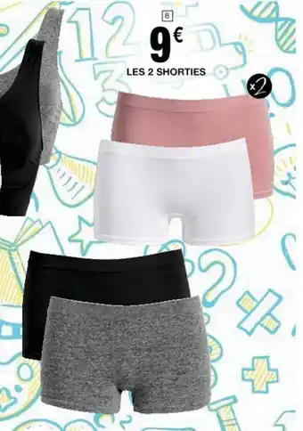 Cora x Carrefour Shorty sans coutures côtés offre
