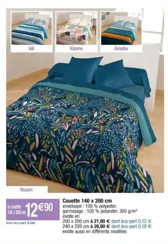 Cora x Carrefour Couette 140 x 200 cm offre