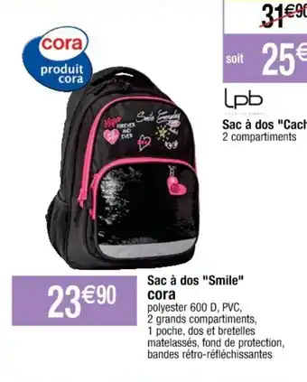 Cora x Carrefour Sac à dos "smile" cora offre