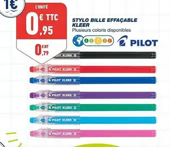 Bureau Vallée Stylo bille effaçable kleer offre