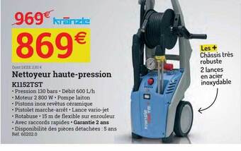 Espace emeraude Nettoyeur haute-pression k1152tst offre