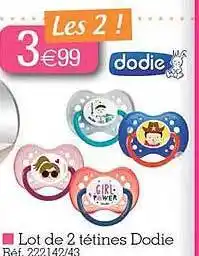 Kandy Lot de 2 tétines dodie offre