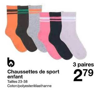 Zeeman Chaussettes de sport enfant offre