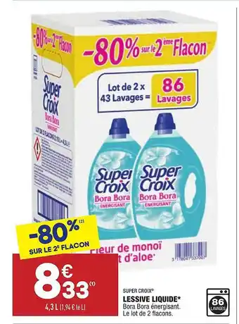 ALDI Lessive Liquide Super Croix offre
