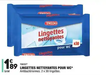 ALDI Twido Lingettes Nettoyantes Pour Wc offre
