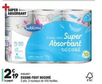 ALDI Essuie-tout Decoré Sublimo offre