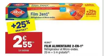 ALDI Film Alimentaire 2 En 1 Albal offre