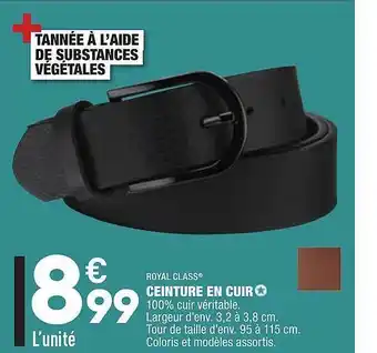 ALDI Ceinture En Cuir Royal Class offre