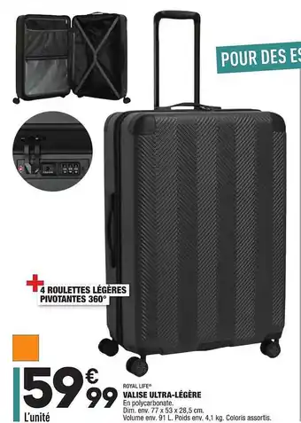 ALDI Valise Ultra-légère Royal Life offre