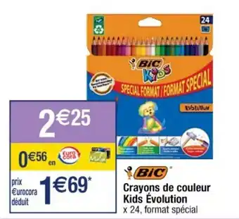 Cora x Carrefour BIC crayons de couleur kids évolution offre