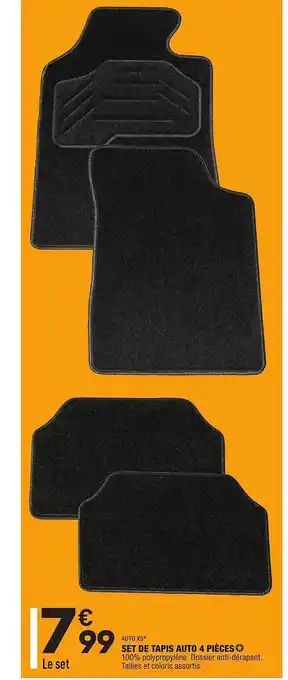 ALDI Set De Tapis Auto 4 Pièges Auto Xs offre
