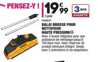ALDI Balai Brosse Pour Nettoyeur Haute Pression Ferrex offre