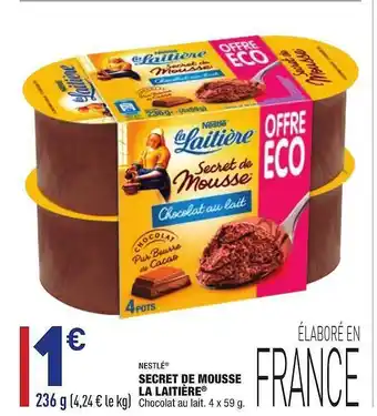 ALDI Secret De Mousse La Laitière Nestlé offre