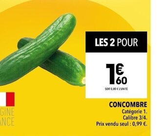 Supeco Concombre offre