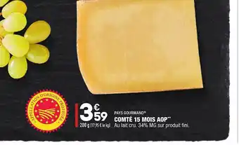 ALDI Comté 15 Mois Aop Pays Gourmand offre