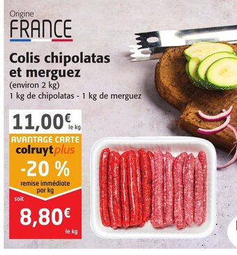 Colruyt Colis Chipolatas Et Merguez offre