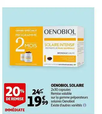 Auchan Oenobiol Solaire offre