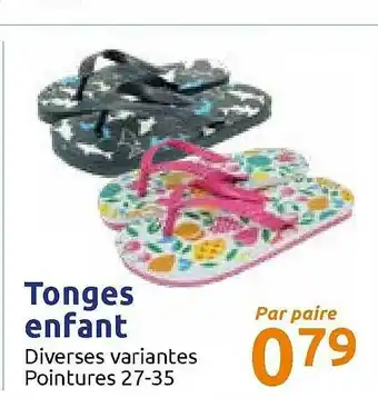 Action Tongs Enfant offre