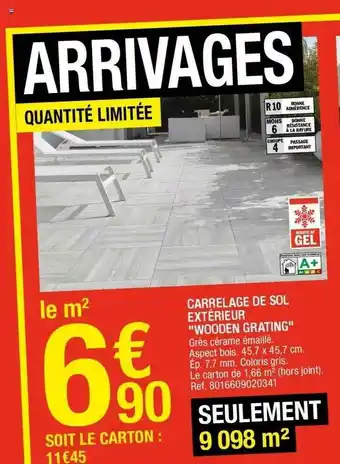 Brico Dépôt Carrelage De Sol Exterieur Wooden Grating offre